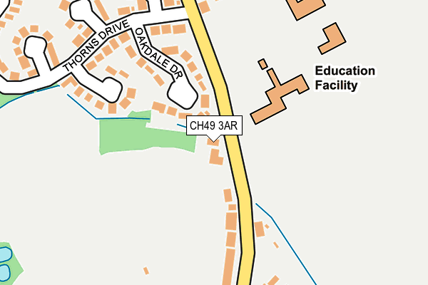 CH49 3AR map - OS OpenMap – Local (Ordnance Survey)