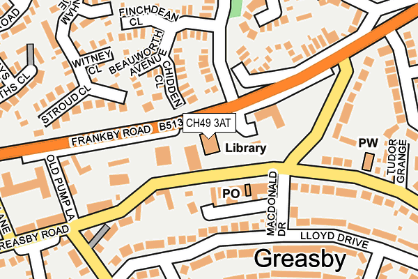 CH49 3AT map - OS OpenMap – Local (Ordnance Survey)