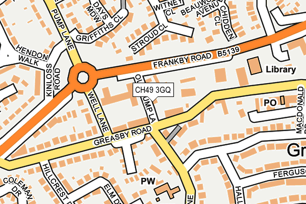 CH49 3GQ map - OS OpenMap – Local (Ordnance Survey)