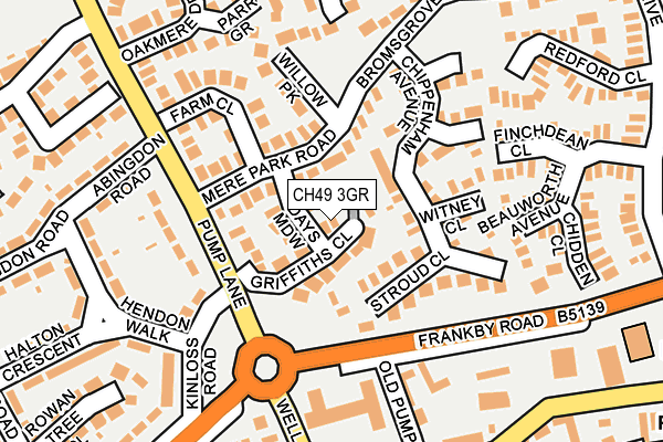 CH49 3GR map - OS OpenMap – Local (Ordnance Survey)