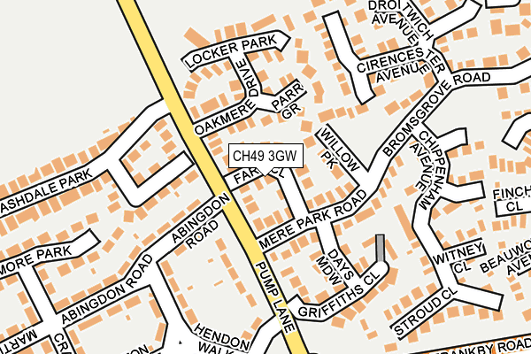 CH49 3GW map - OS OpenMap – Local (Ordnance Survey)