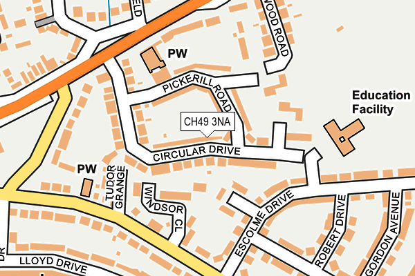 CH49 3NA map - OS OpenMap – Local (Ordnance Survey)