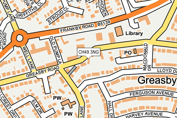 CH49 3NG map - OS OpenMap – Local (Ordnance Survey)