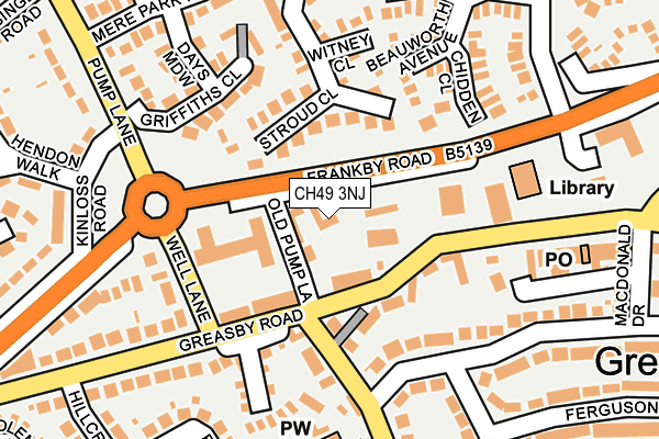 CH49 3NJ map - OS OpenMap – Local (Ordnance Survey)