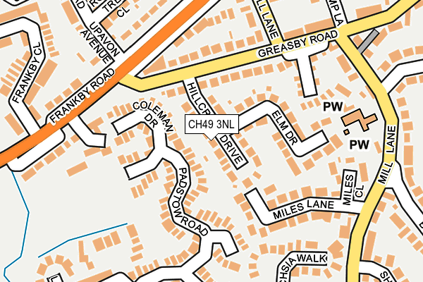 CH49 3NL map - OS OpenMap – Local (Ordnance Survey)