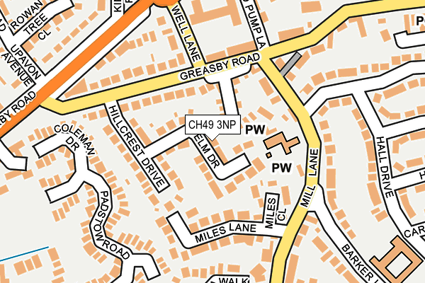 CH49 3NP map - OS OpenMap – Local (Ordnance Survey)