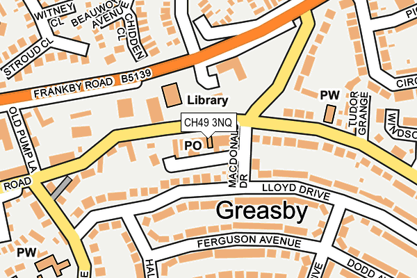 Map of BEAUTIFUL CARDS & GIFTS OF GREASBY LTD at local scale
