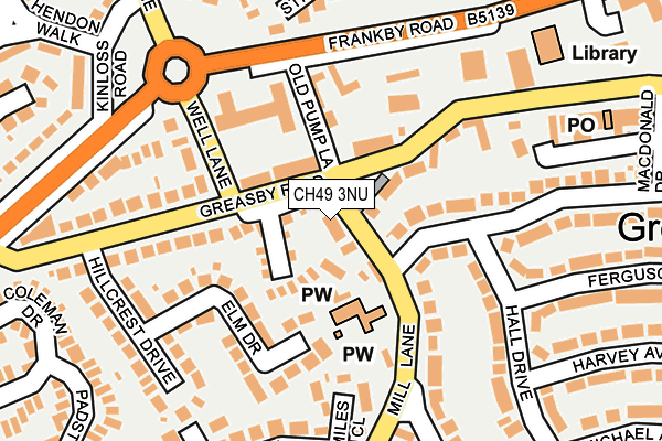 CH49 3NU map - OS OpenMap – Local (Ordnance Survey)