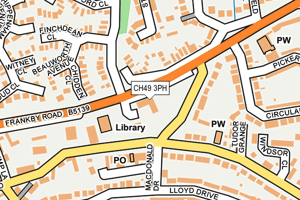 CH49 3PH map - OS OpenMap – Local (Ordnance Survey)