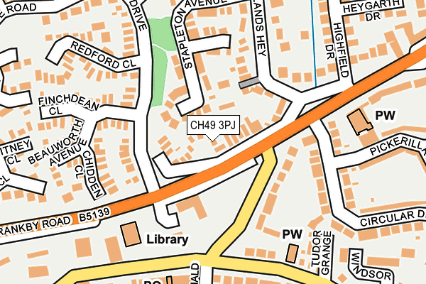 CH49 3PJ map - OS OpenMap – Local (Ordnance Survey)