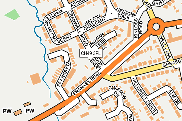 CH49 3PL map - OS OpenMap – Local (Ordnance Survey)