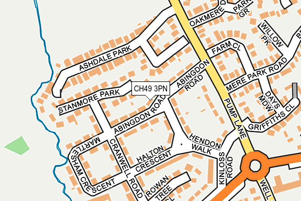 CH49 3PN map - OS OpenMap – Local (Ordnance Survey)