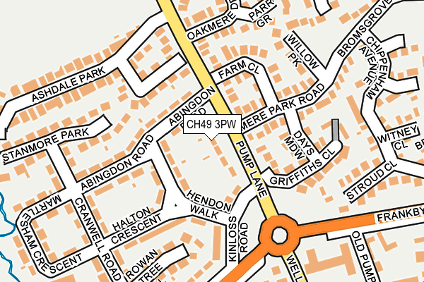 CH49 3PW map - OS OpenMap – Local (Ordnance Survey)