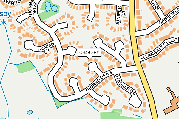 CH49 3PY map - OS OpenMap – Local (Ordnance Survey)