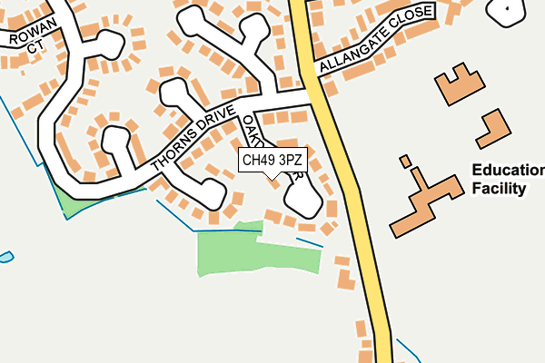 CH49 3PZ map - OS OpenMap – Local (Ordnance Survey)