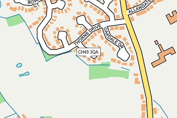 CH49 3QA map - OS OpenMap – Local (Ordnance Survey)