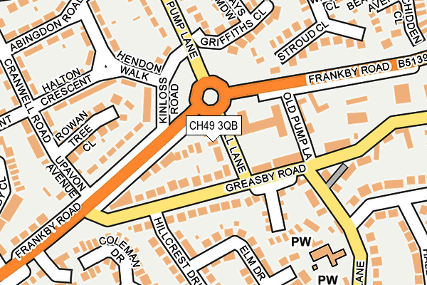 CH49 3QB map - OS OpenMap – Local (Ordnance Survey)