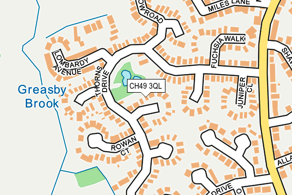 CH49 3QL map - OS OpenMap – Local (Ordnance Survey)