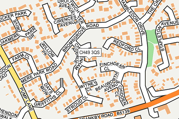 CH49 3QS map - OS OpenMap – Local (Ordnance Survey)
