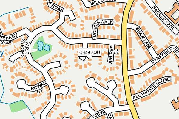 CH49 3QU map - OS OpenMap – Local (Ordnance Survey)