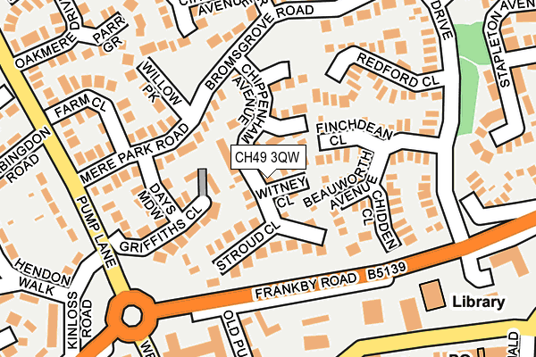 CH49 3QW map - OS OpenMap – Local (Ordnance Survey)