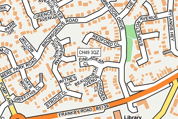 CH49 3QZ map - OS OpenMap – Local (Ordnance Survey)