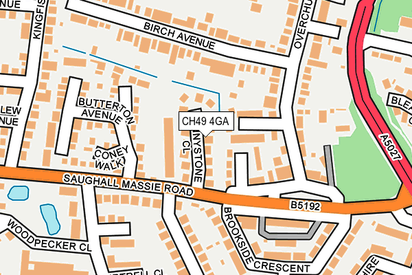 CH49 4GA map - OS OpenMap – Local (Ordnance Survey)