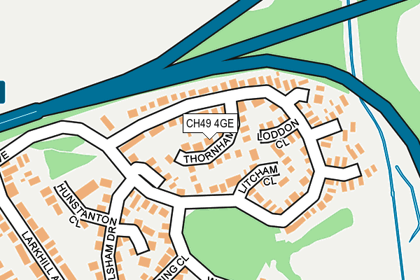 CH49 4GE map - OS OpenMap – Local (Ordnance Survey)