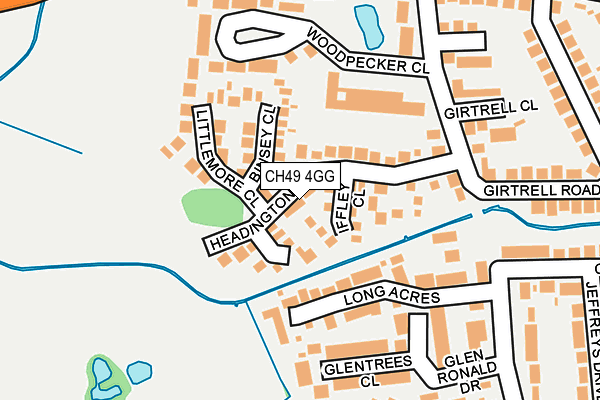 CH49 4GG map - OS OpenMap – Local (Ordnance Survey)