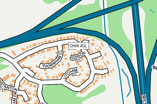 CH49 4GL map - OS OpenMap – Local (Ordnance Survey)