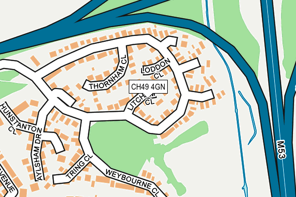 CH49 4GN map - OS OpenMap – Local (Ordnance Survey)