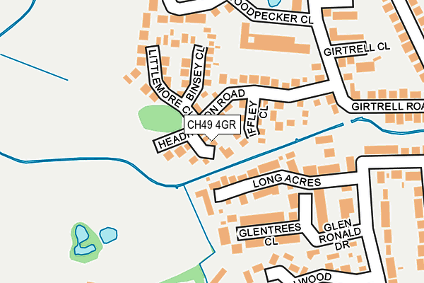 CH49 4GR map - OS OpenMap – Local (Ordnance Survey)