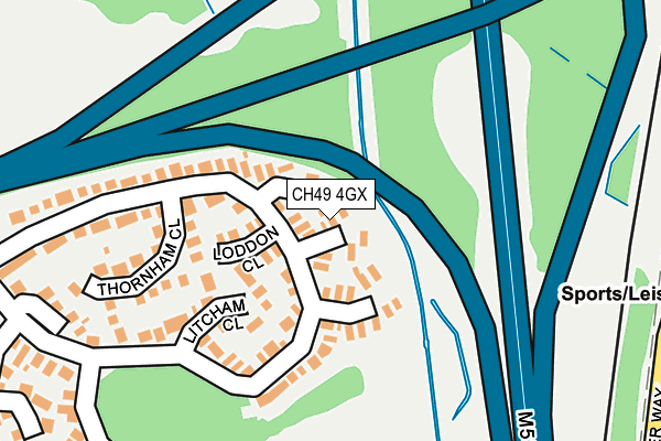 CH49 4GX map - OS OpenMap – Local (Ordnance Survey)