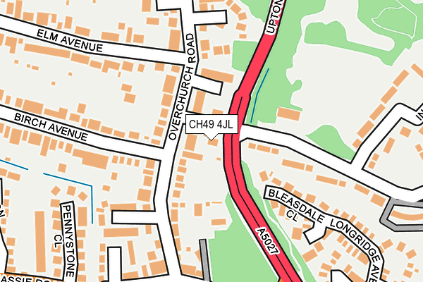 CH49 4JL map - OS OpenMap – Local (Ordnance Survey)