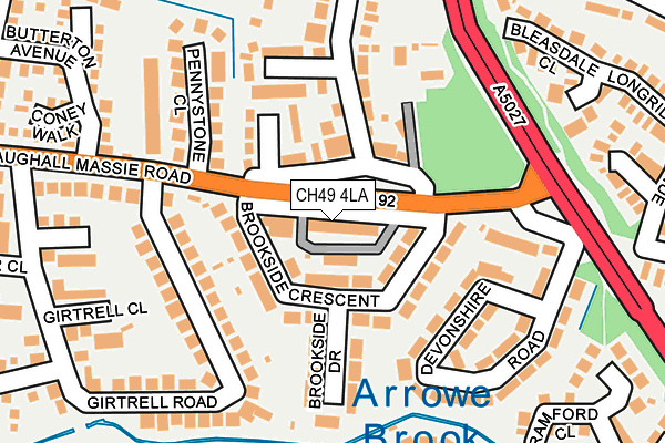 CH49 4LA map - OS OpenMap – Local (Ordnance Survey)