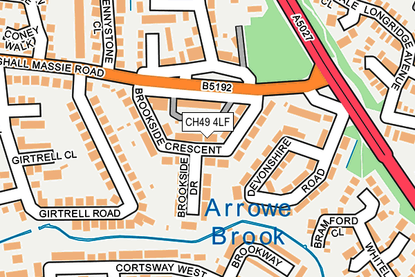 CH49 4LF map - OS OpenMap – Local (Ordnance Survey)