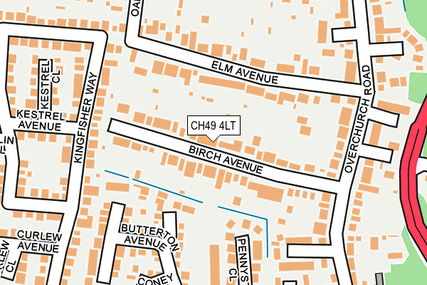 CH49 4LT map - OS OpenMap – Local (Ordnance Survey)