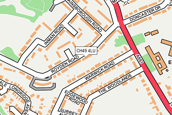 CH49 4LU map - OS OpenMap – Local (Ordnance Survey)