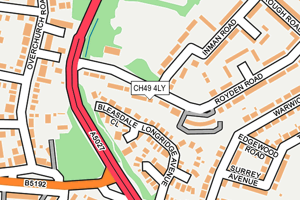 CH49 4LY map - OS OpenMap – Local (Ordnance Survey)