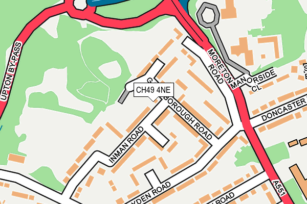 CH49 4NE map - OS OpenMap – Local (Ordnance Survey)