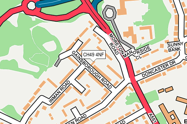 CH49 4NF map - OS OpenMap – Local (Ordnance Survey)