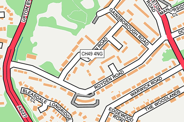 CH49 4NG map - OS OpenMap – Local (Ordnance Survey)