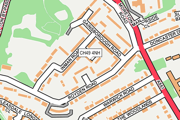 CH49 4NH map - OS OpenMap – Local (Ordnance Survey)