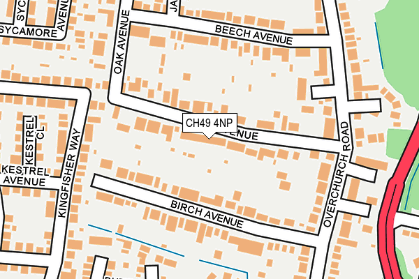 CH49 4NP map - OS OpenMap – Local (Ordnance Survey)