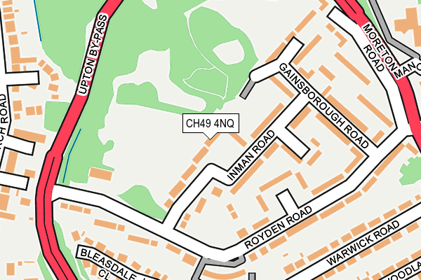 CH49 4NQ map - OS OpenMap – Local (Ordnance Survey)