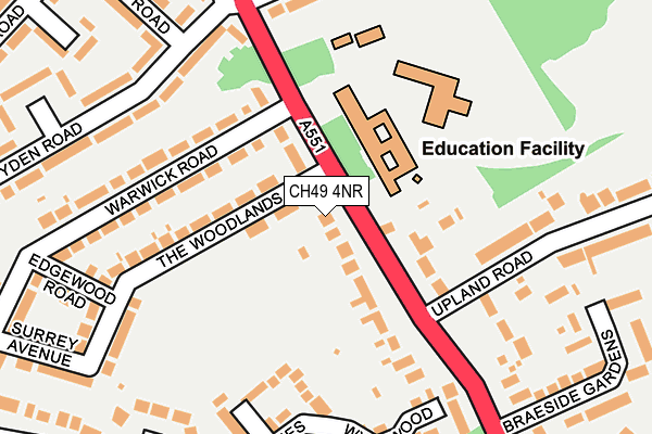 CH49 4NR map - OS OpenMap – Local (Ordnance Survey)