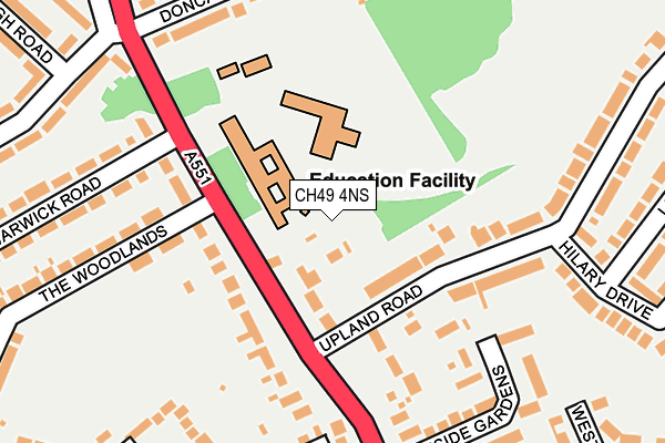 CH49 4NS map - OS OpenMap – Local (Ordnance Survey)