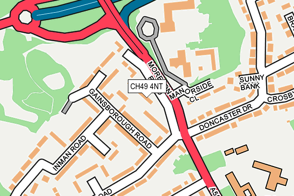 CH49 4NT map - OS OpenMap – Local (Ordnance Survey)