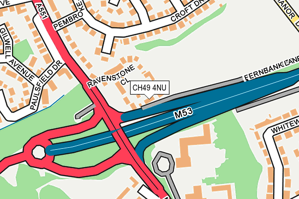 CH49 4NU map - OS OpenMap – Local (Ordnance Survey)