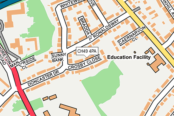 CH49 4PA map - OS OpenMap – Local (Ordnance Survey)